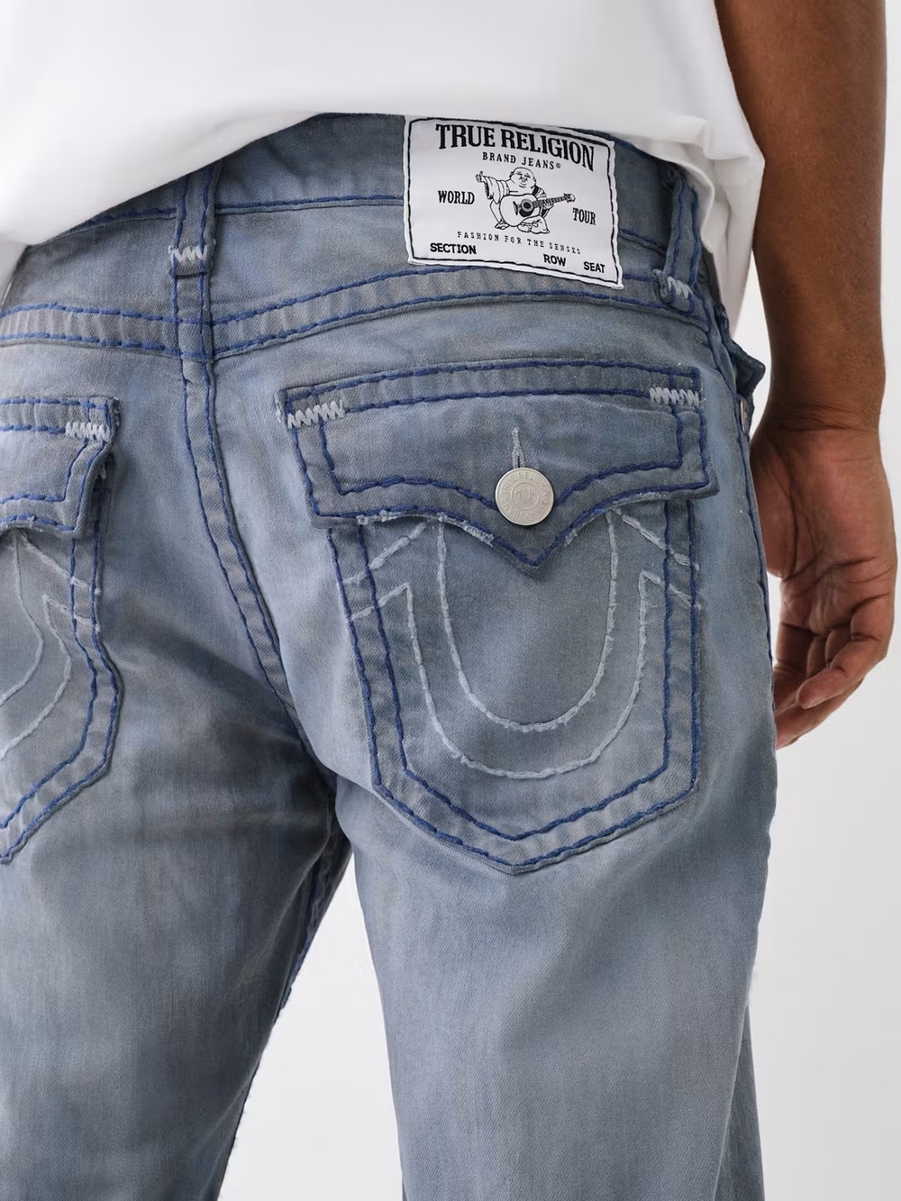*NEW* True Religion Men's Faded Light Blue Relaxed Skinny Jeans Sz. 29